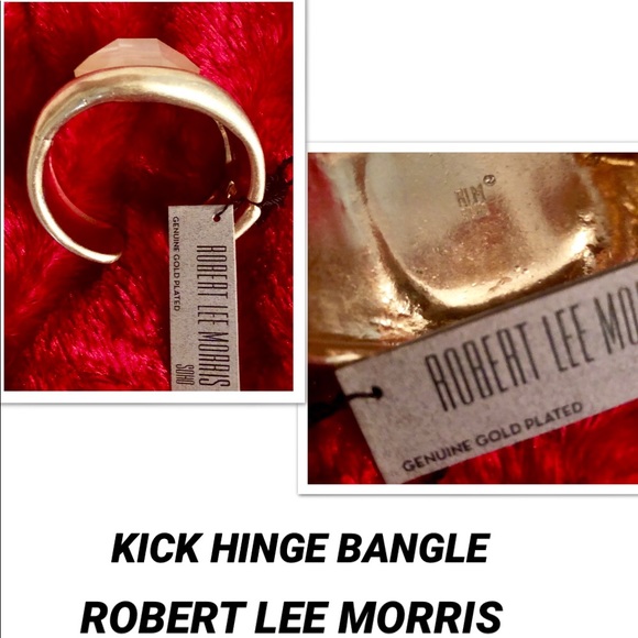 RLM•MOTHER OF PEARL LUCITE GOLD SOHO BANGLE - Picture 7 of 9